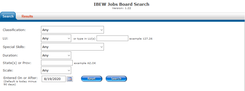 IBEW Jobs Board Online